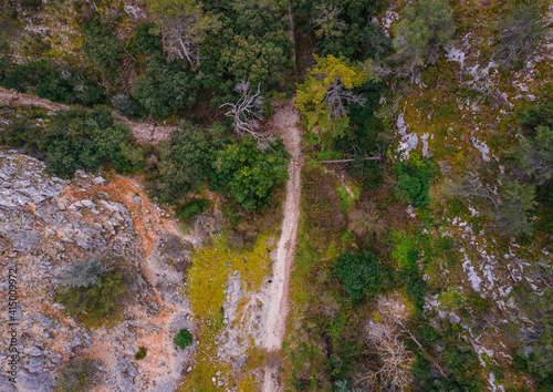 mountains as seen from the flight of the drone