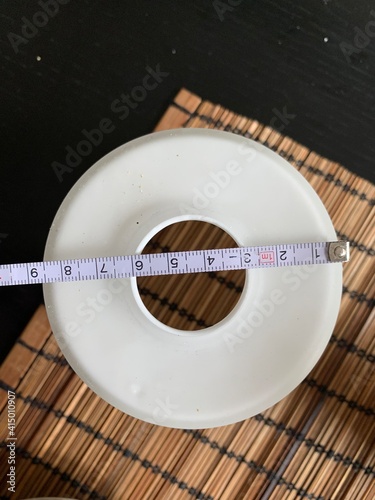 lamp shade and tape measure