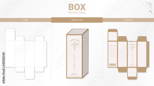box packaging and mockup die cut