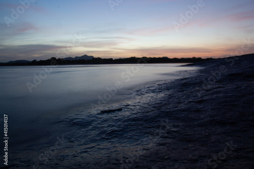 Sunset in the orinoco river © gustavo