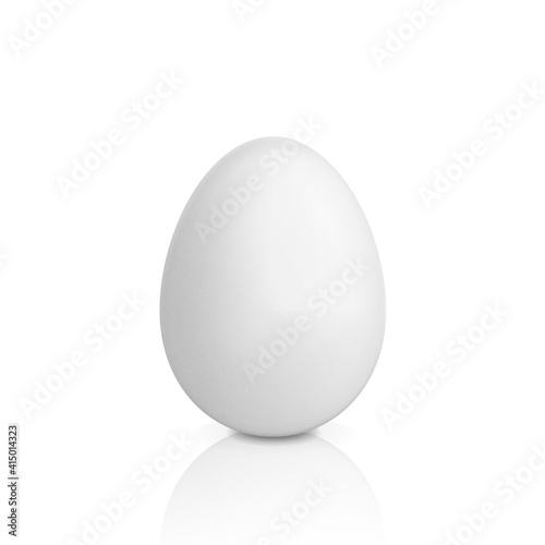 White egg. Realistic vector illustration isolated on white background.