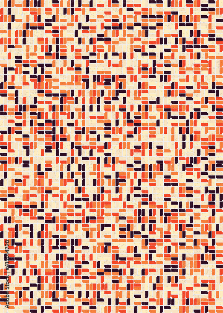 Fototapeta premium Abstract Geometric Pattern generative computational art illustration