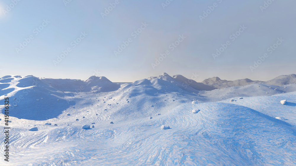 Arctic landscape illustration