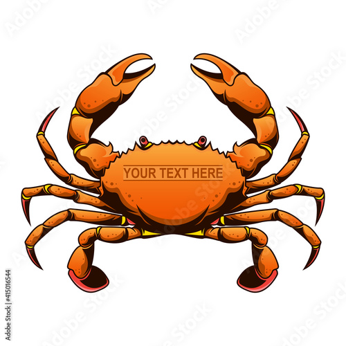 crab logo vector
