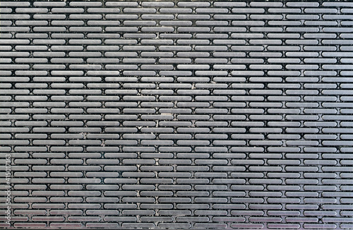 Metallic surface from an escalator