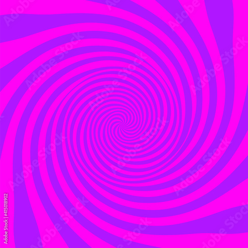Abstract spiral background of bright glow perspective with lighting blue pink twist lines. Vector Illustration eps 10. Can for business brochure, flyer party, banners, wrapper lollipop candy, label