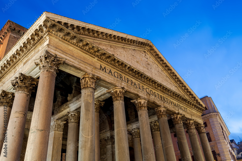 The Pantheon at night, Piazza della Rotonda, Rome, Lazio The Pantheon at night, Piazza della Rotonda, Rome, Lazio