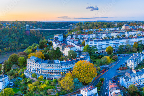 Clifton Suspension Bridge spanning the River Avon and linking Clifton and Leigh Woods, Bristol photo