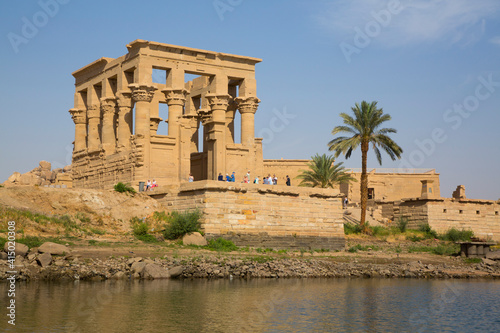 Kiosk of Trajan in the foreground, Temple of Isis, Philae Island, Aswan, Nubia, Egypt photo