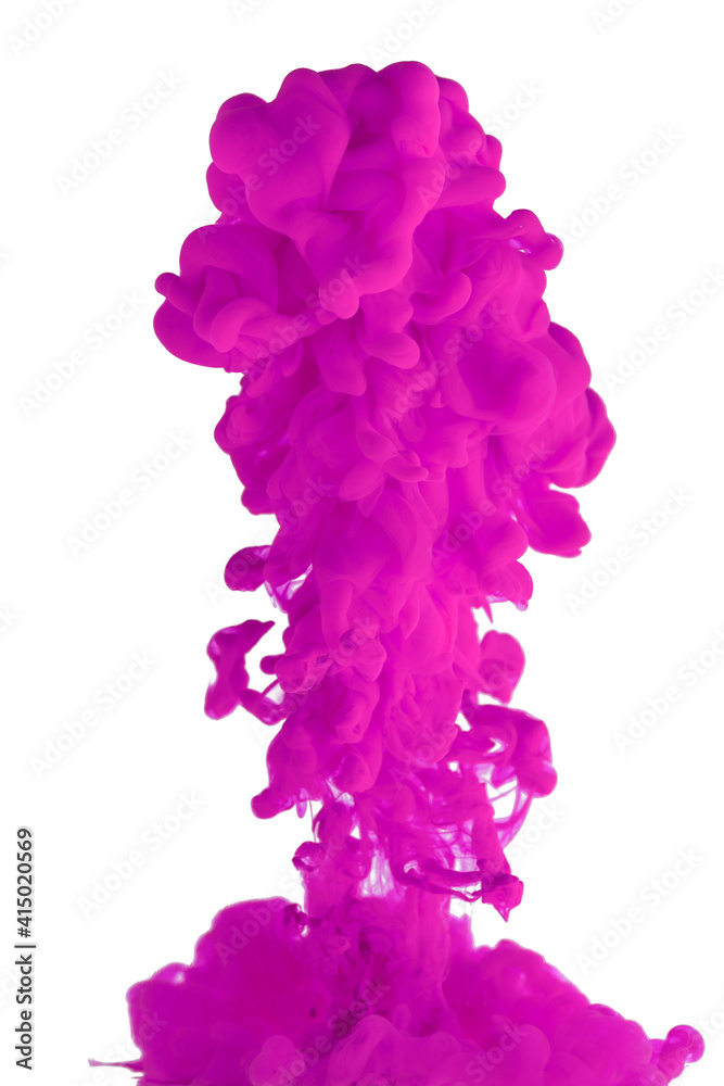 acrylic ink in water form an abstract smoke pattern isolated on white background acrylic ink in water form an abstract smoke pattern isolated on white background
