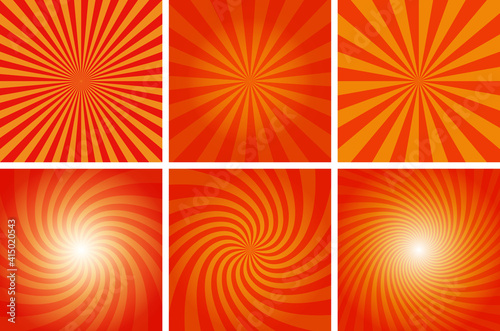 Abstract spiral background of bright glow perspective with lighting yellow orange twist line. Vector Illustration eps 10. Can for business brochure, flyer party, banners, wrapper lollipop candy, label © Yuriy Bogdanov