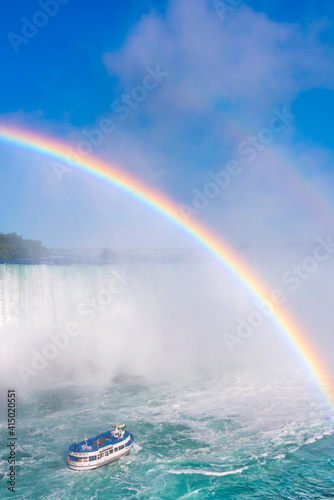 Double rainbow, Horseshoe Falls, Maid of the Mist, Niagara Falls, Ontario, Canada