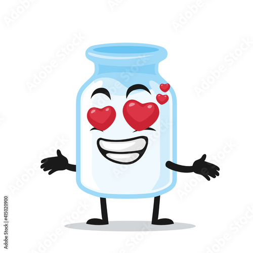 vector illustration of milk mascot crying