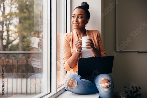 Portrait of confident generation Z professional business woman