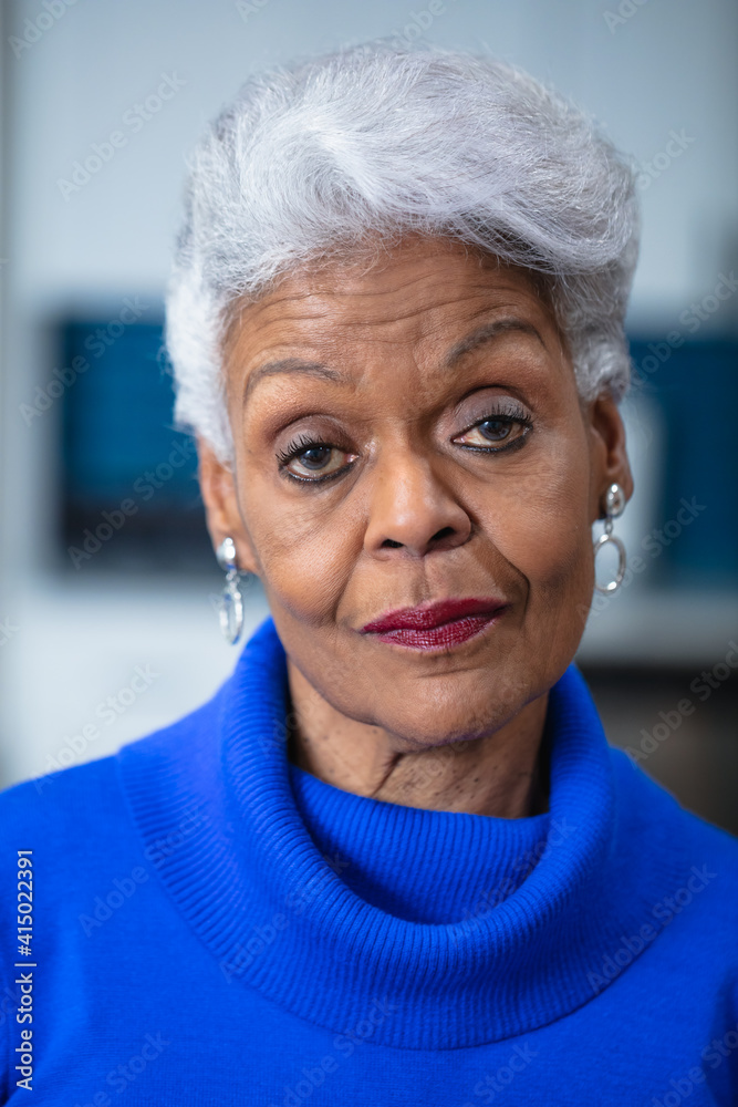 Portrait of senior Black woman with gray hair Portrait of senior Black woman with gray hair