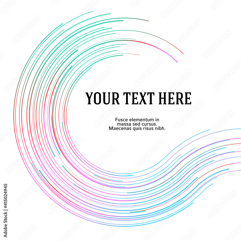 Color design elements. Curved many streak. Abstract Circular logo element on white background isolated. Creative band art. Vector illustration EPS 10. digital for promotion new product Color design elements. Curved many streak. Abstract Circular logo element on white background isolated. Creative band art. Vector illustration EPS 10. digital for promotion new product