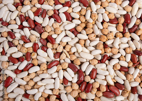 background texture legumes-beans, peas, chickpeas