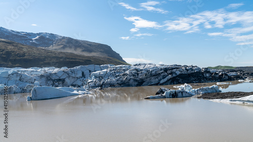 Glacier of Hvannadalshnukur mountain, the highest mountain in Iceland photo
