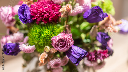 Flowers bouquet arrange for home decoration or celebration