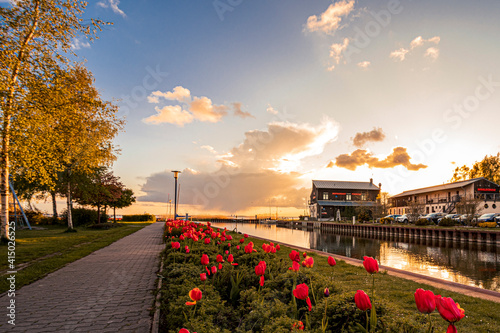 Sonnenuntergang am Achterwasser in Ückeritz