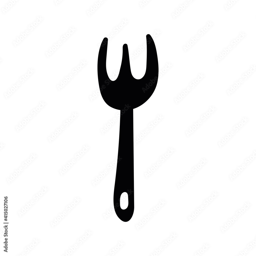 fork cutlery utensil silhouette style icon fork cutlery utensil silhouette style icon