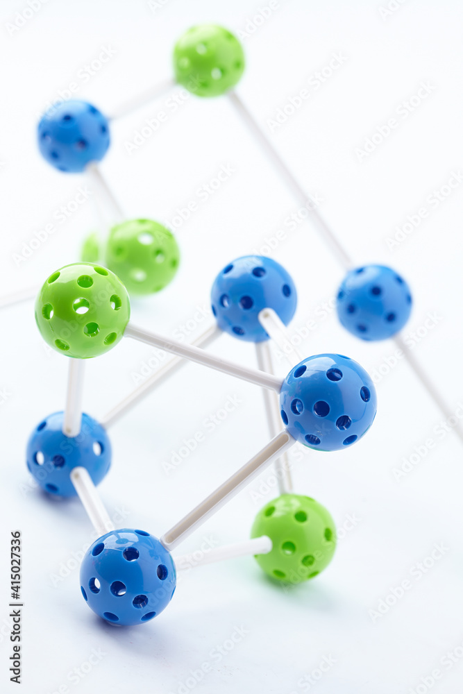 Obraz premium Molecular Structure on the white