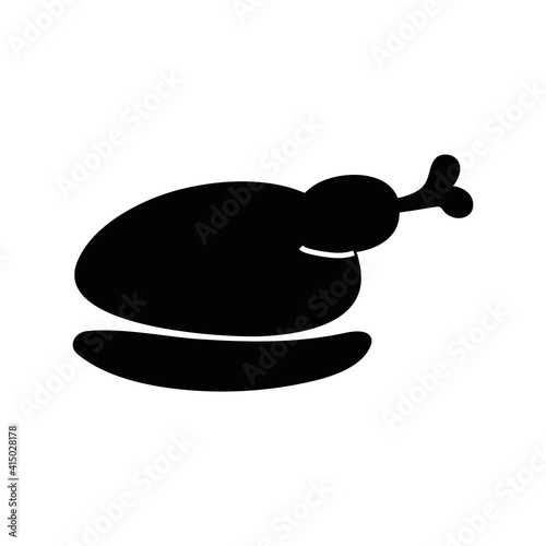 chicken food silhouette style icon