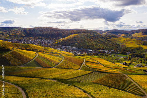 Weinberge, Luftbildaufnahme, Weinstadt-Endersbach, Baden-W√ºrttemberg photo