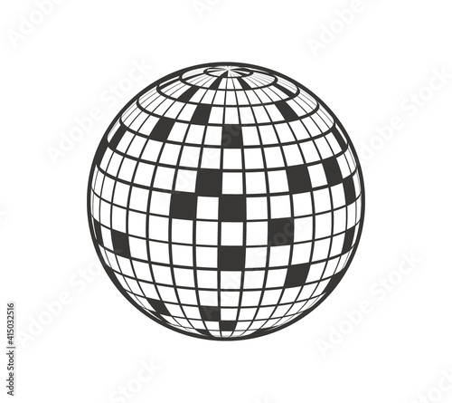 Disco ball Vector icon. Disco ball Vector icon. Disco ball Vector icon