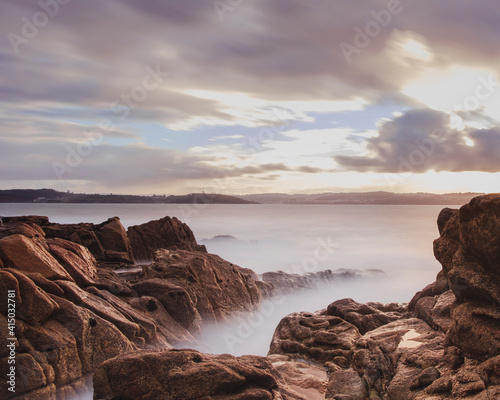 sunset over the sea