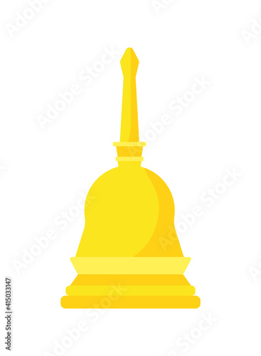 golden bell songkran isolated icon