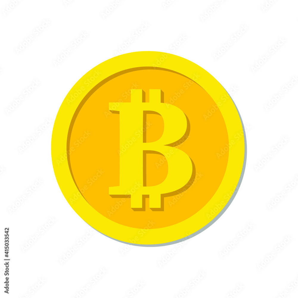 Vector bitcoin coin. Crypto currency with B bitcoin symbol isolated on transparent background. Stock vector illustration. Vector bitcoin coin. Crypto currency with B bitcoin symbol isolated on transparent background. Stock vector illustration.