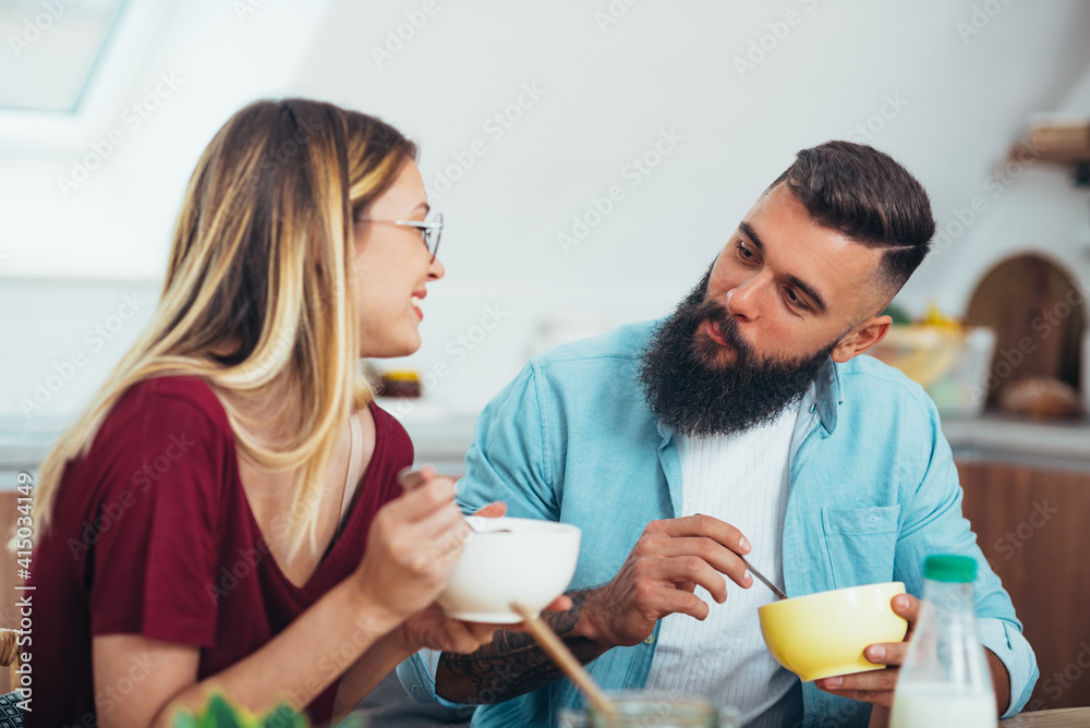 Let's start the day with a healthy breakfast Let's start the day with a healthy breakfast