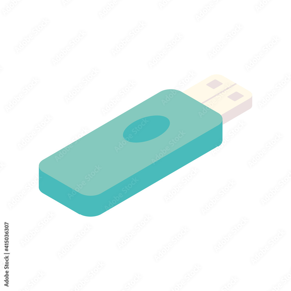 usb memory flash isometric icon usb memory flash isometric icon