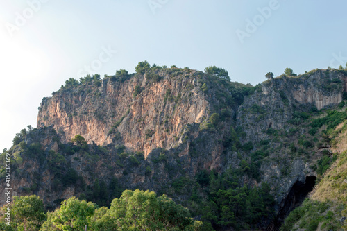 A crest of the mount Bulgheria along the coast. Salerno, Italy.  photo