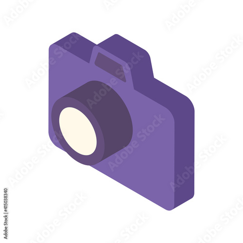 camera photographic device isometric icon