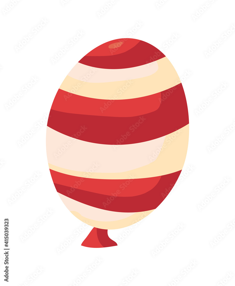 happy birthday red and white stripes balloon helium isolated icon happy birthday red and white stripes balloon helium isolated icon