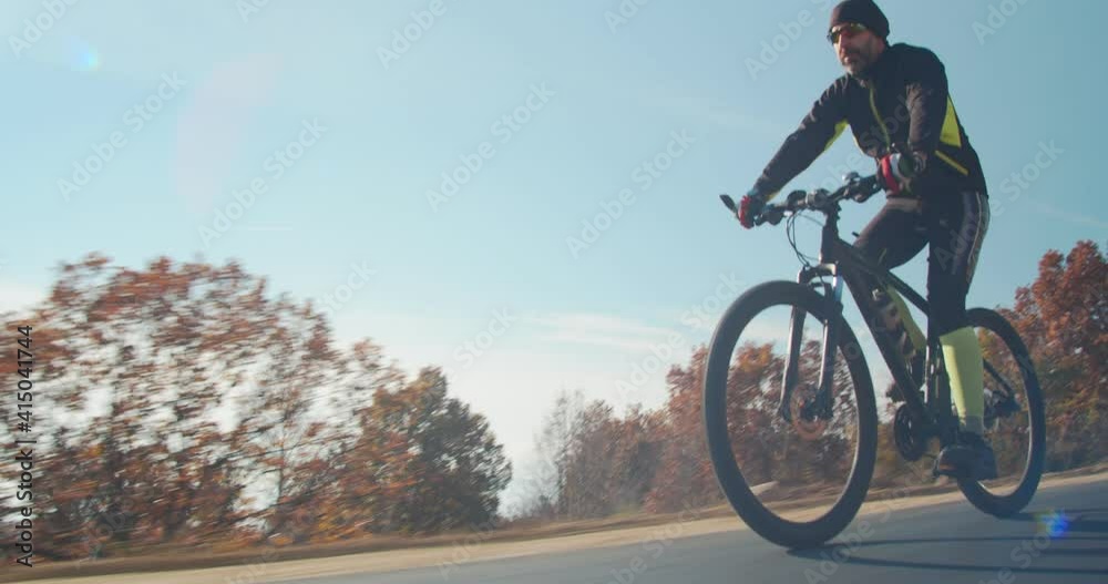 Bicyclist in the countryside Bicyclist in the countryside