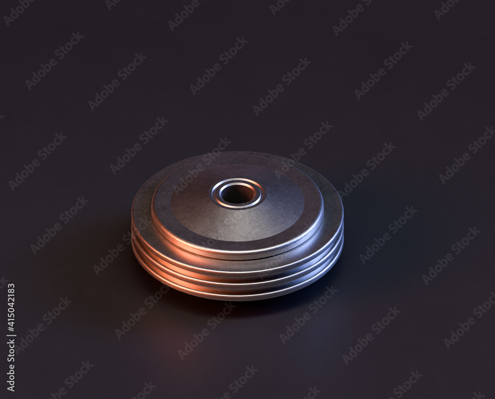 Shiny metal mechanical spare small part of machine in machinery and automotive industry, 3d rendering, isometric Shiny metal mechanical spare small part of machine in machinery and automotive industry, 3d rendering, isometric