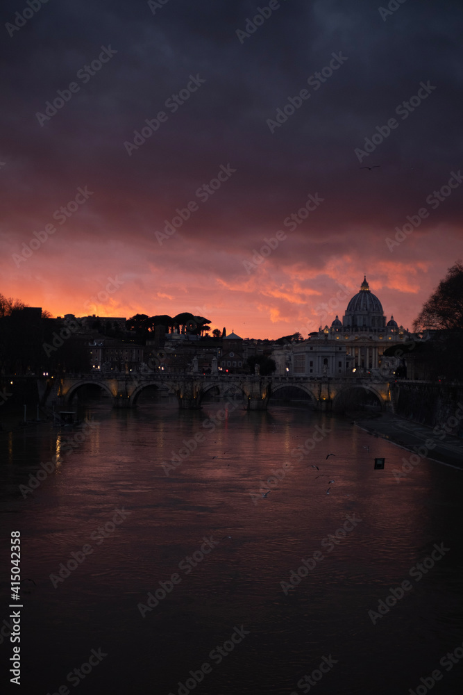 Best sunset over the river i have ever see in Rome