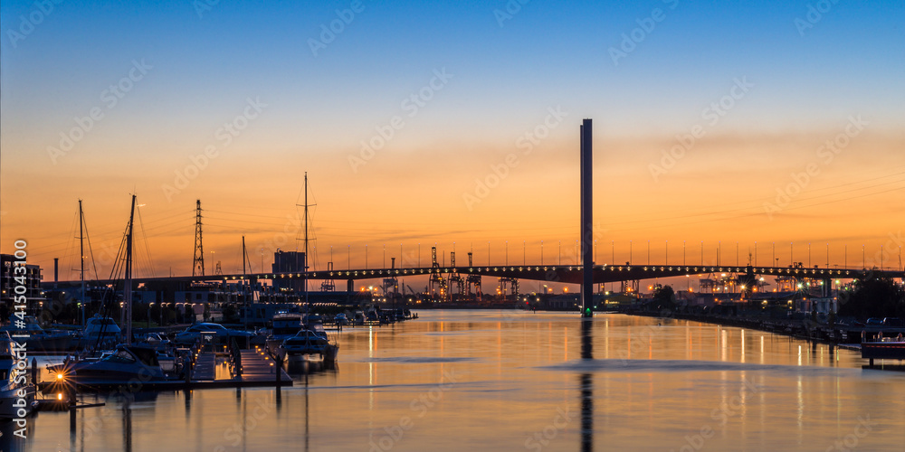 Sunset ove The Bolte Bridge, Melbourne, Australia