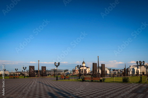 Victory park view in Salekhard, Yamalo-Nenets Autonomous Region, Russia