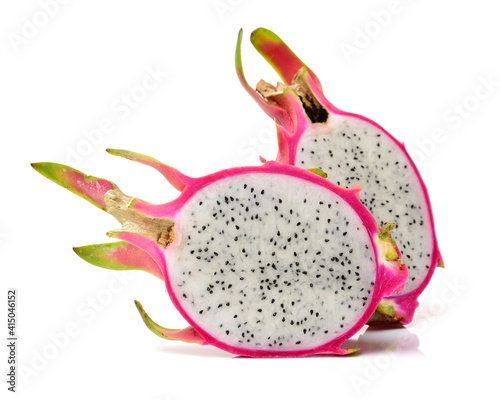 dragon fruit on white background