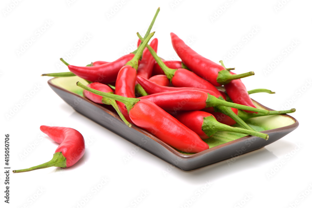 Fresh red pepper on white background Fresh red pepper on white background