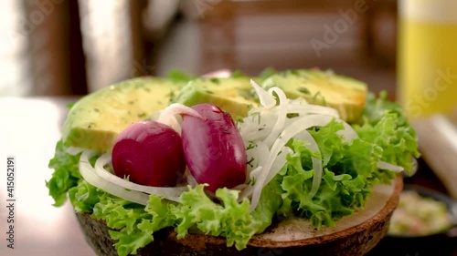 salad on a plate