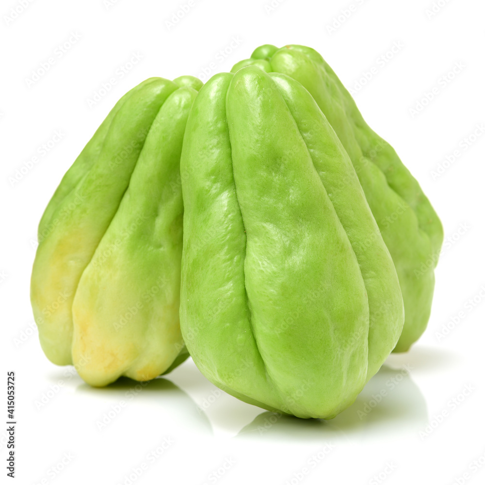 Chayote on a white background Chayote on a white background