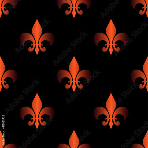 Royal heraldic lilies seamless pattern abstract background