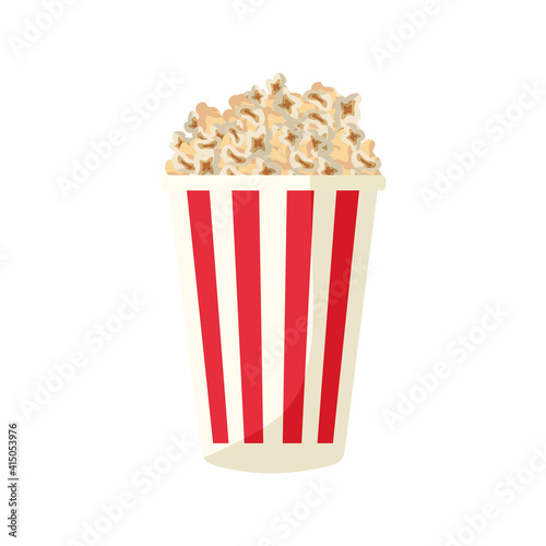 pop corn food delicious isolated icon