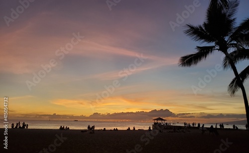 Hawaiian tropical sunset