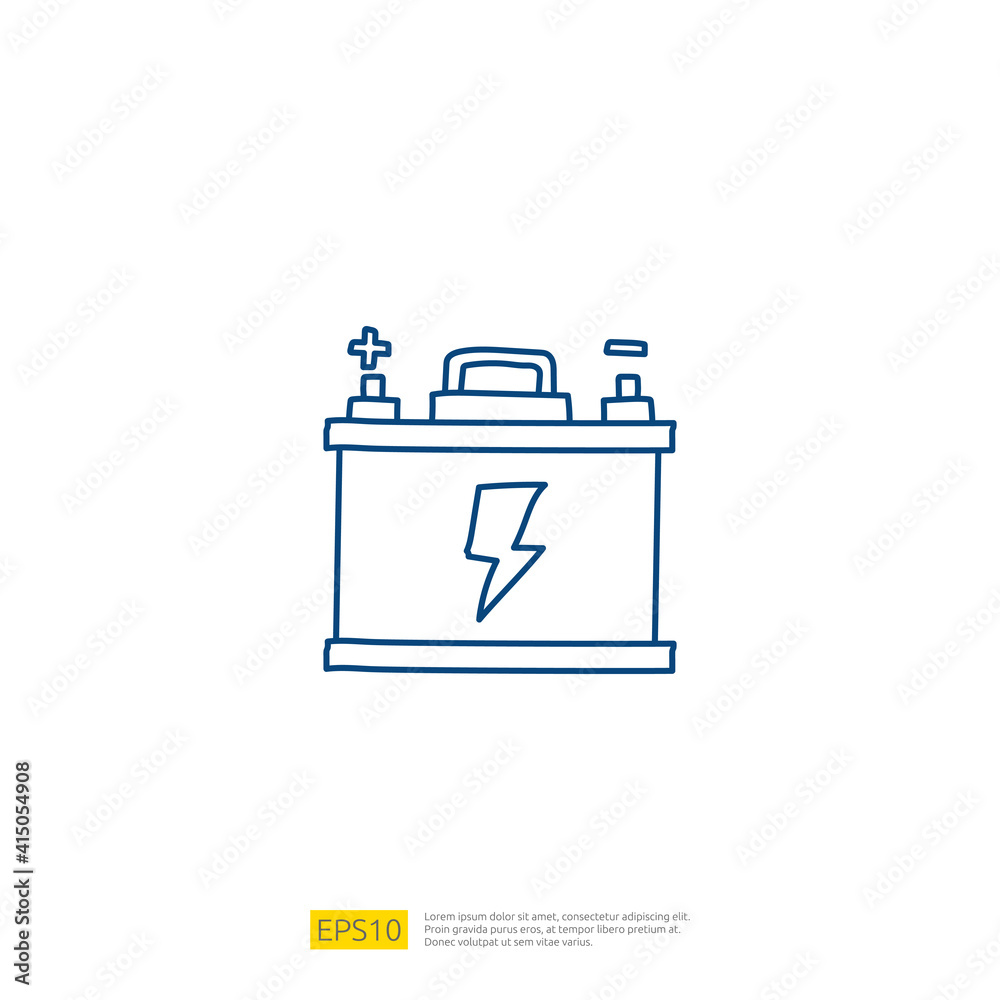 accu electric acid battery doodle icon. sign symbol for vehicle concept. eco green friendly transportation on white background vector illustration accu electric acid battery doodle icon. sign symbol for vehicle concept. eco green friendly transportation on white background vector illustration
